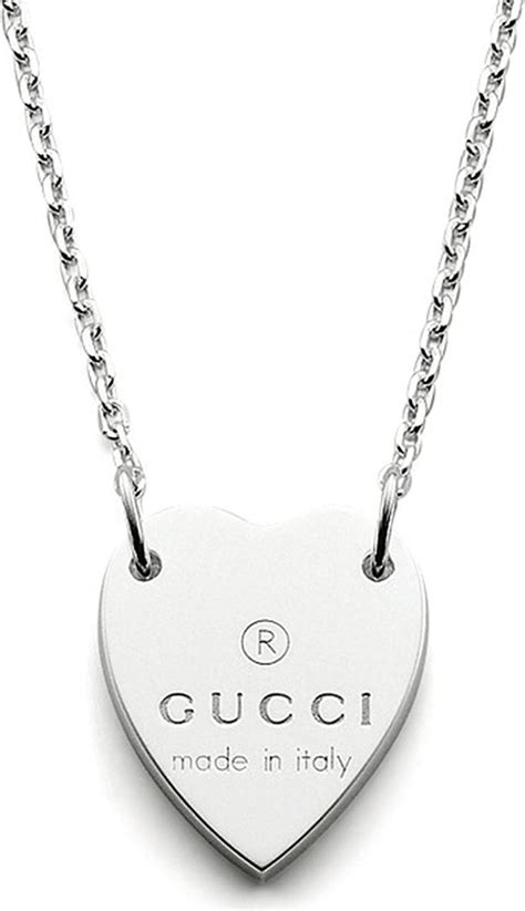 gucci trademark bracelet with heart pendant|trademark necklace with heart pendant.